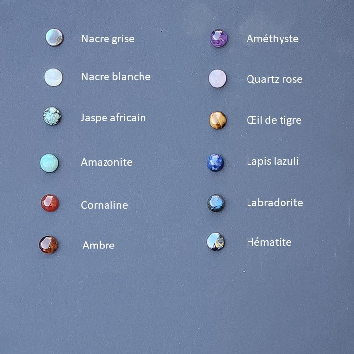 Collier Patricia Argent serti d'une Labradorite