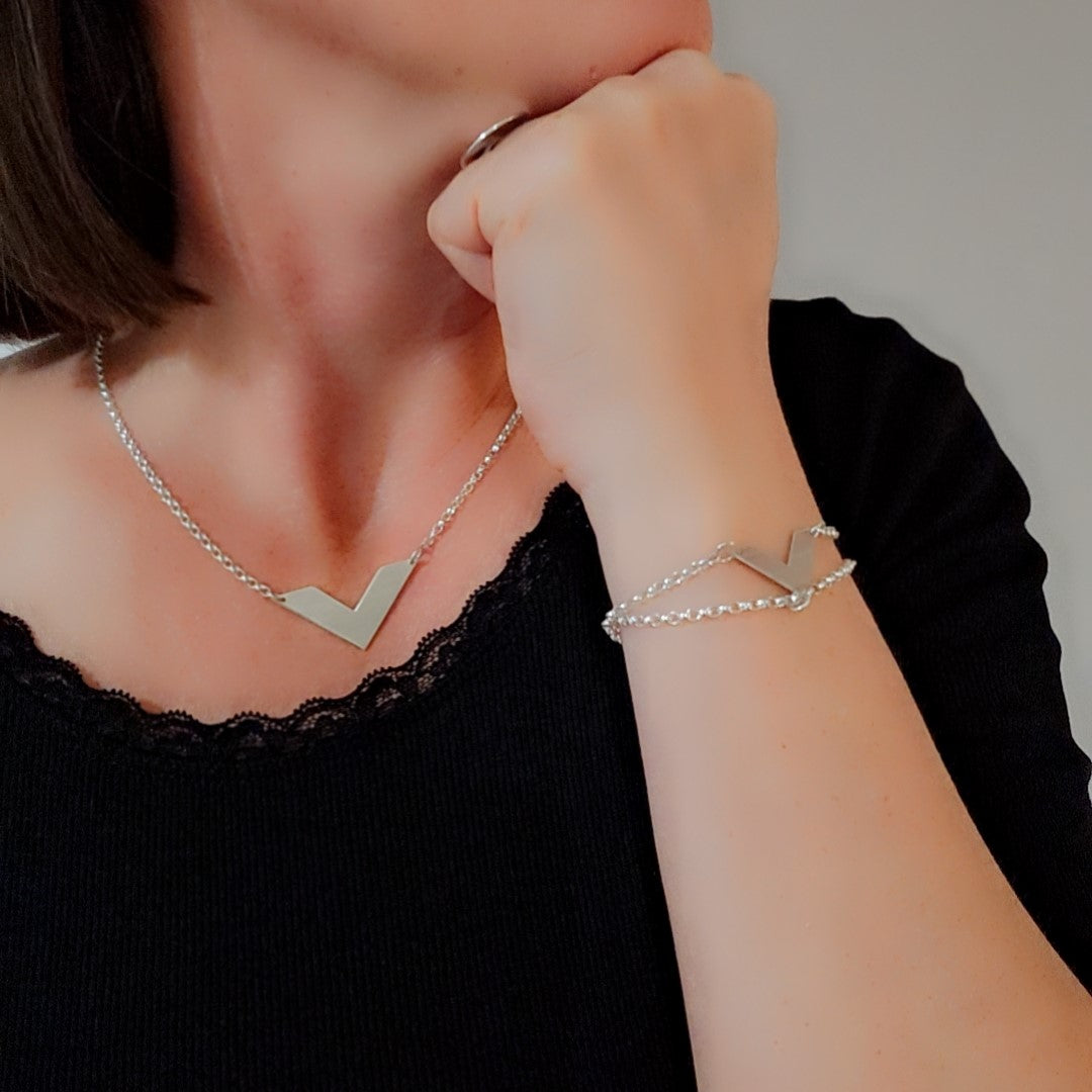 Collier en Argent Massif V