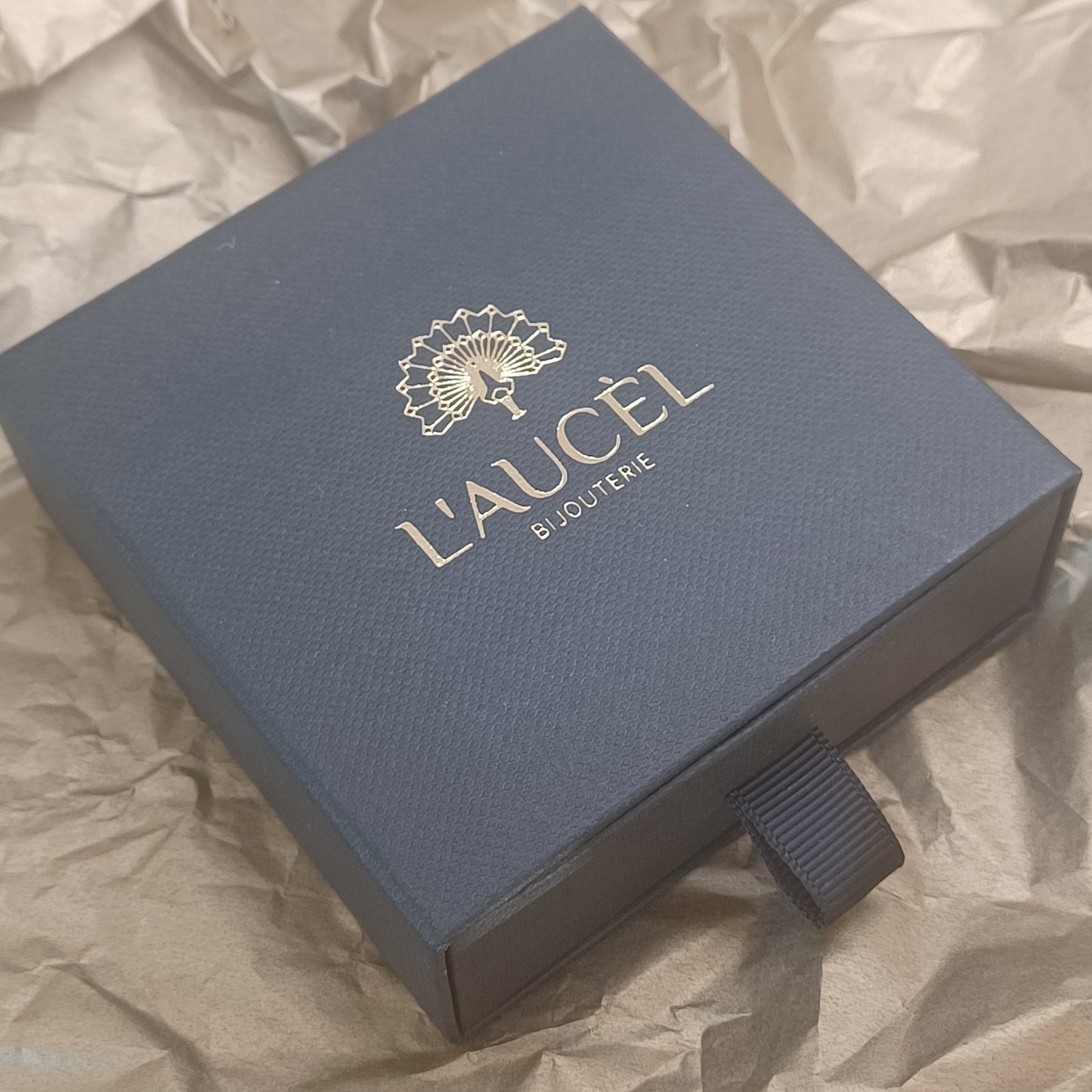 Collier Lili Argent serti d'une Nacre Grise