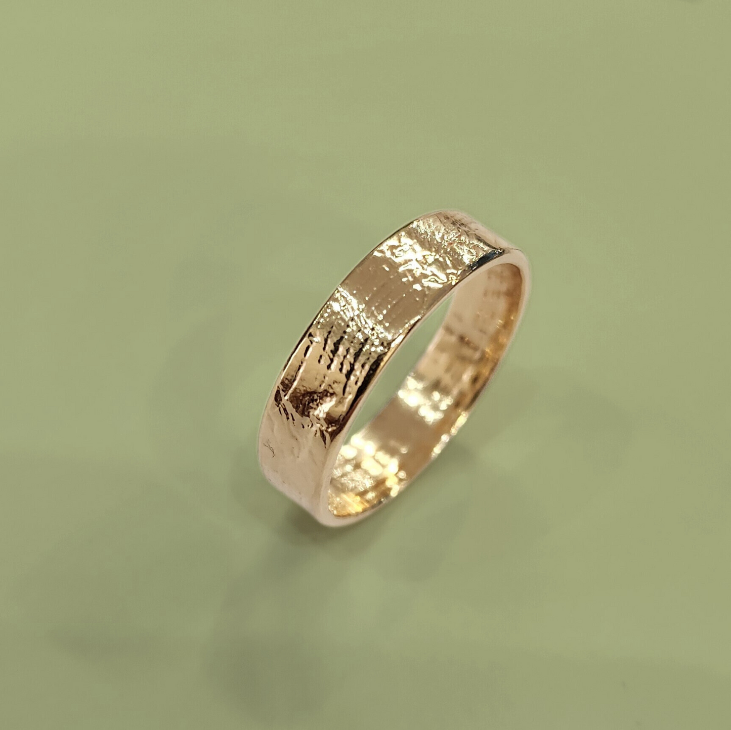 Bague Anneau Plume en Plaqué Or, motif dentelle