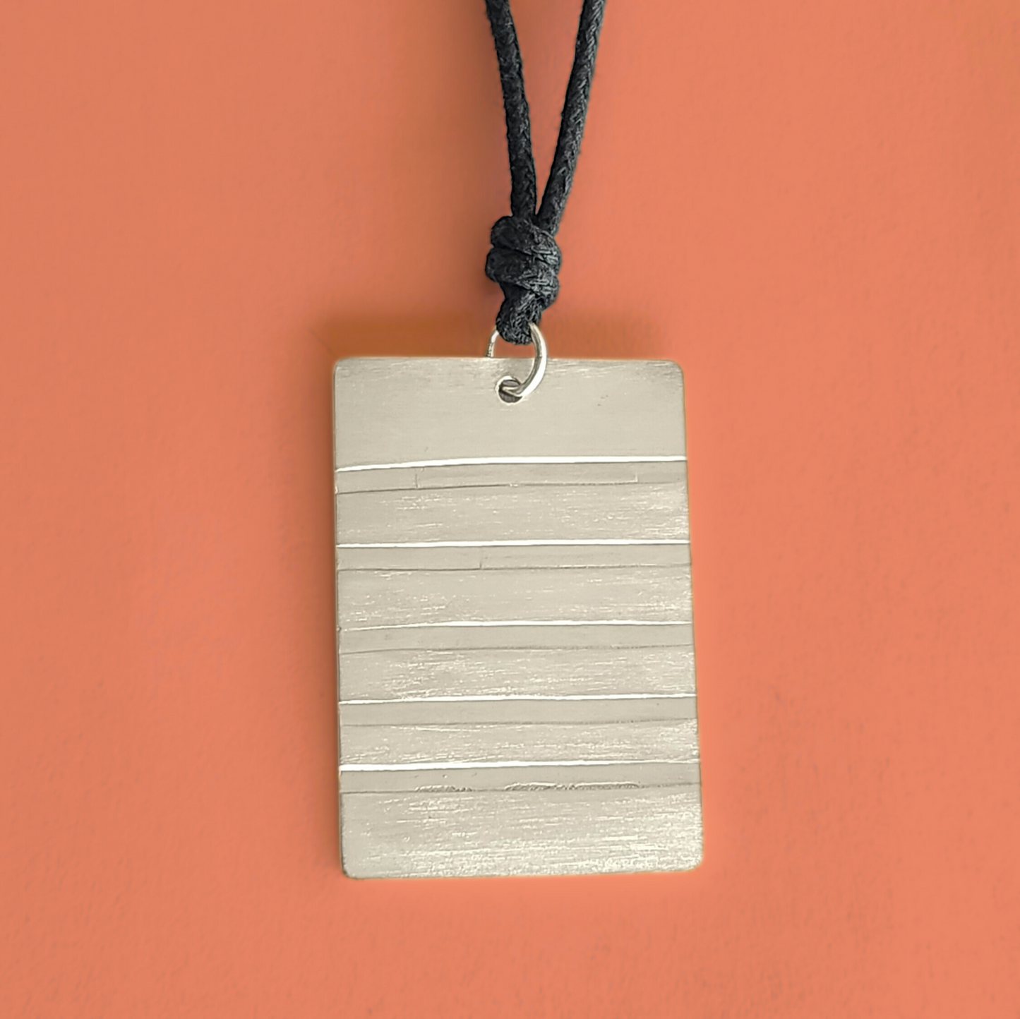Collier Homme Plaque Argent. Pièce unique