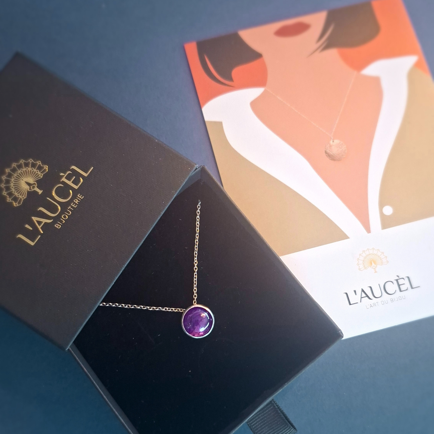 Collier Lili Argent serti d'une Améthyste