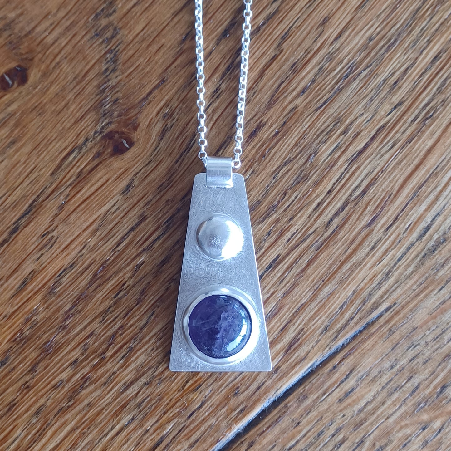 Collier Maya Argent serti d'une Améthyste