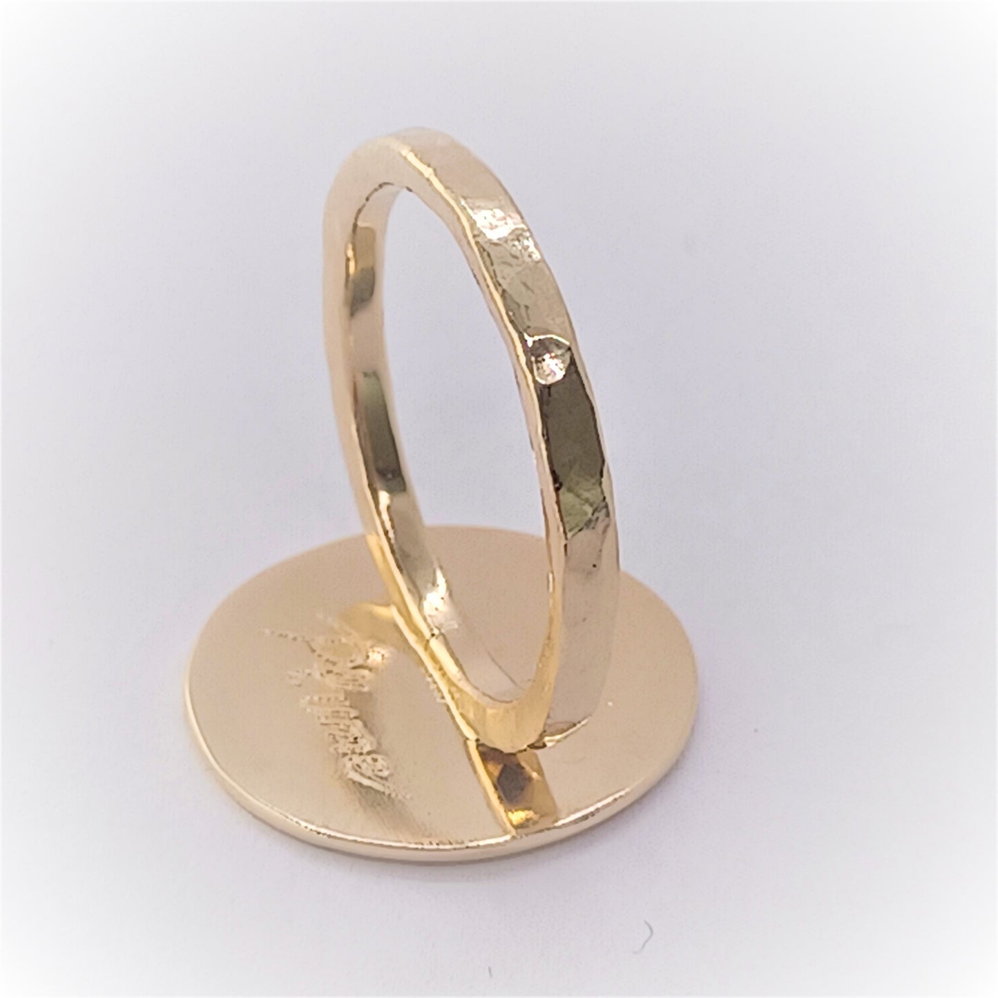 Bague Pastille en Plaqué Or, motif dentelle