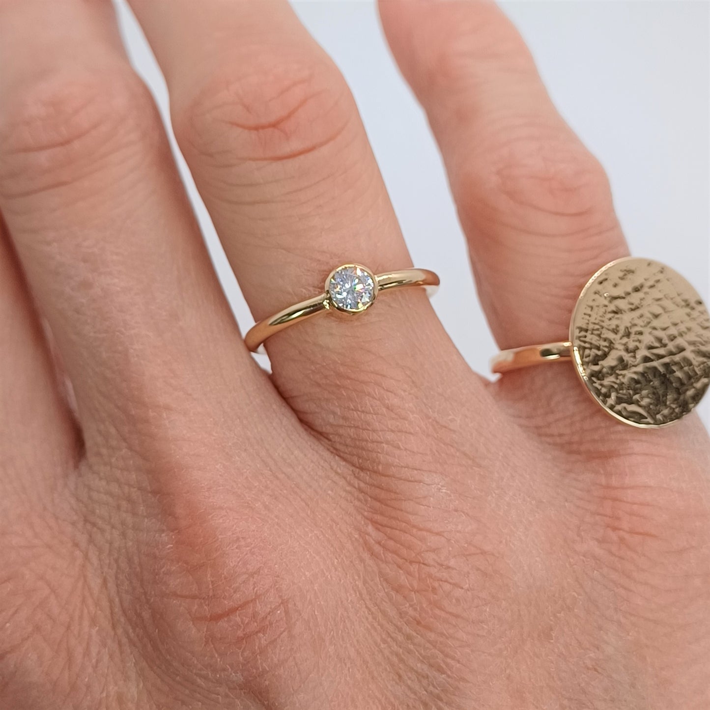 Bague en Plaqué Or avec Zircone