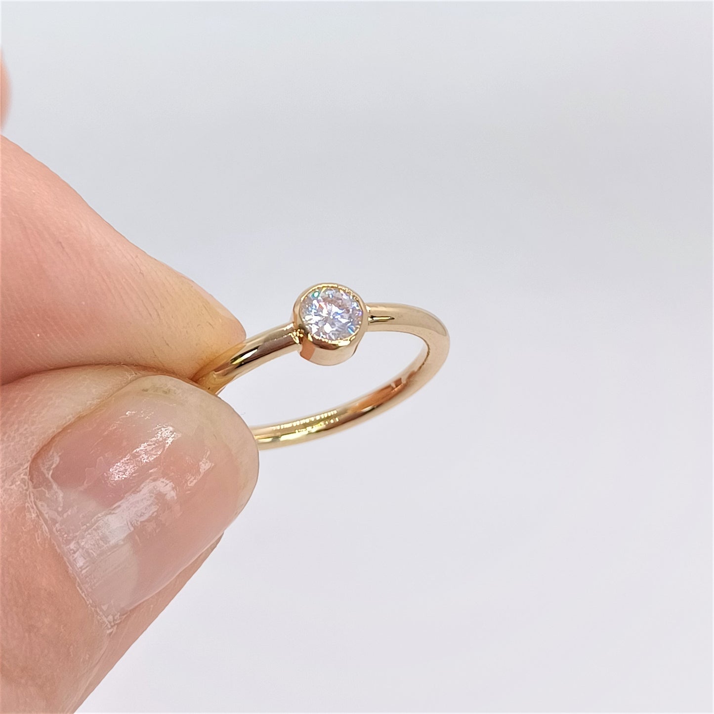 Bague en Plaqué Or avec Zircone