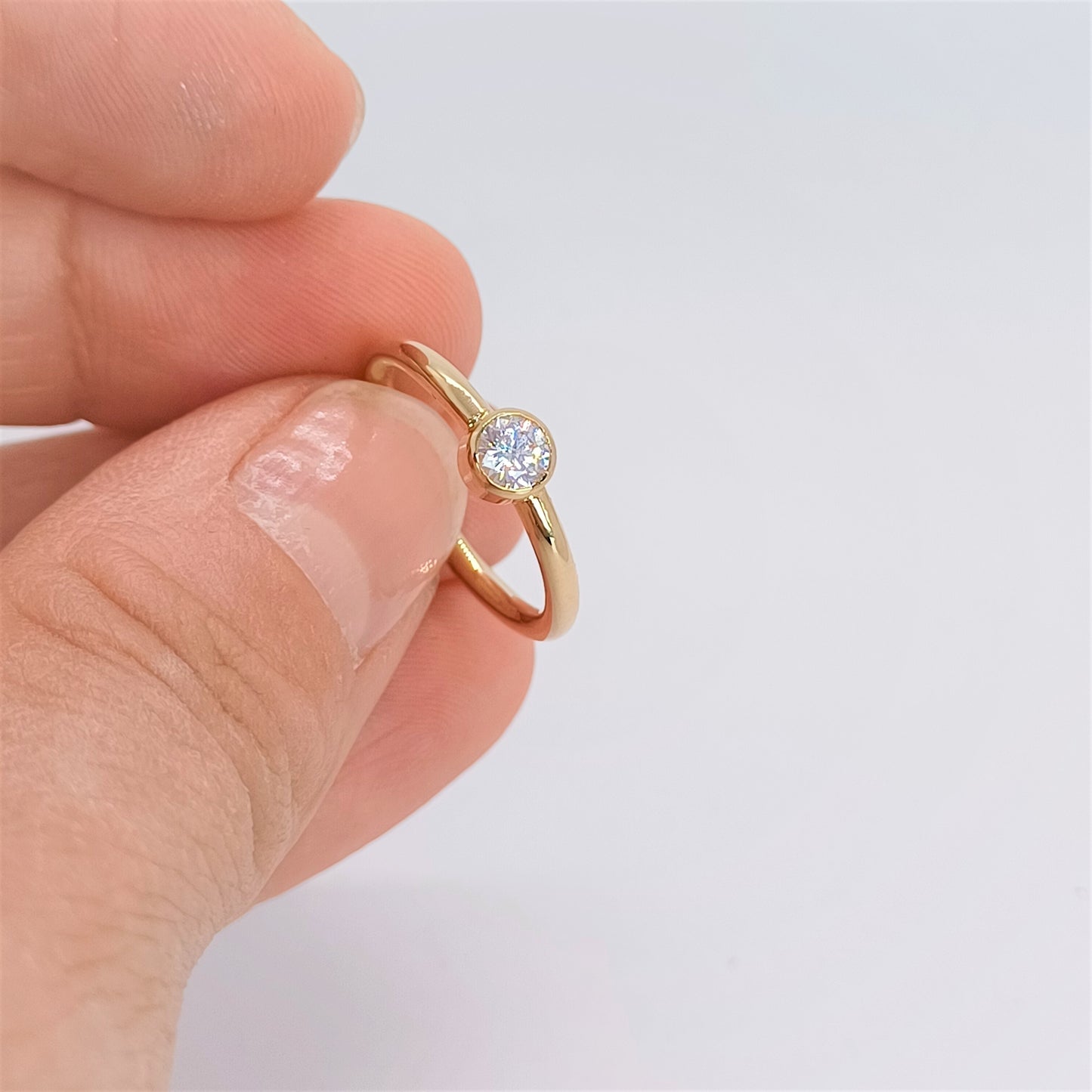 Bague en Plaqué Or avec Zircone