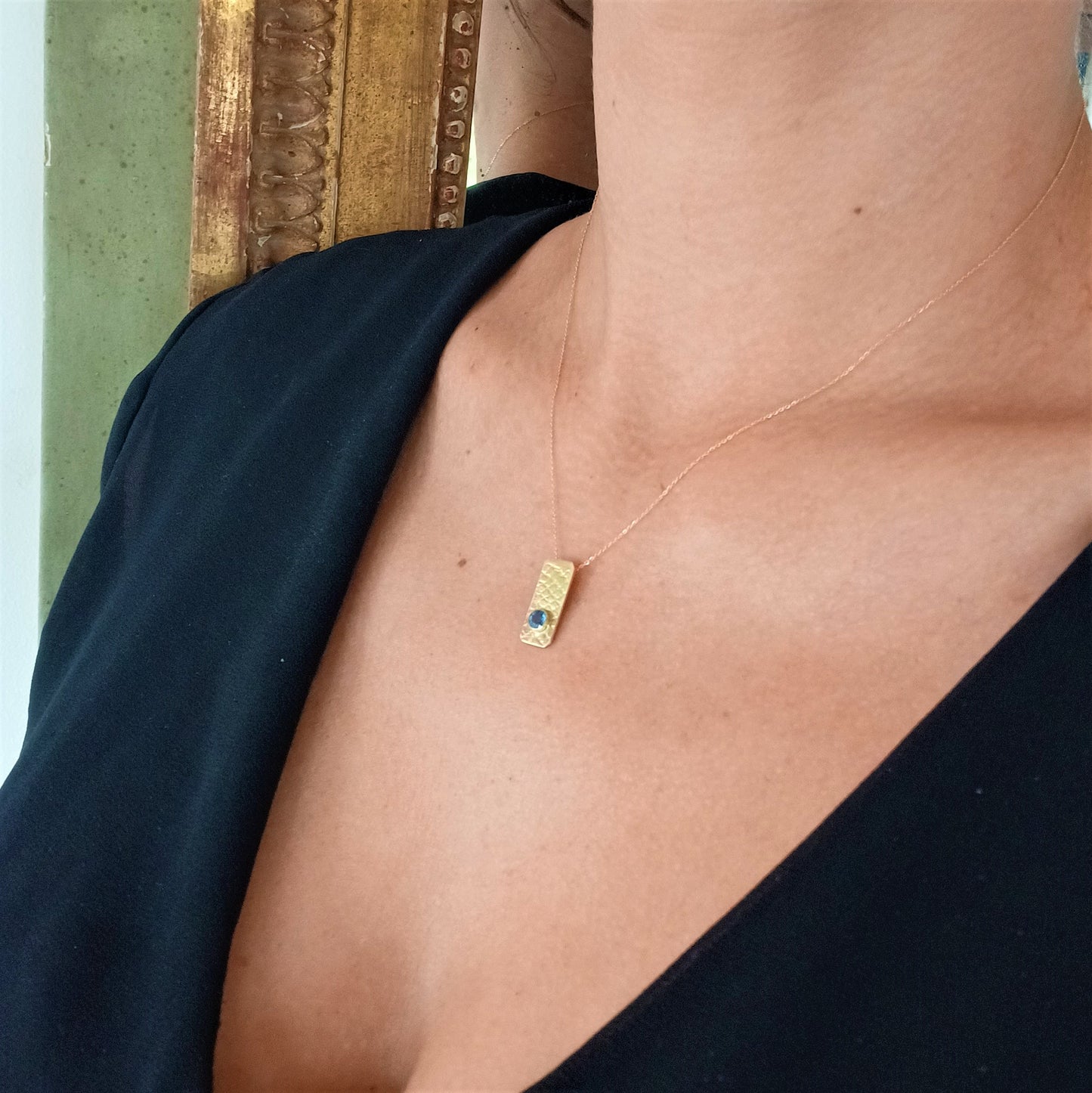 Collier en Or 18K et Saphir