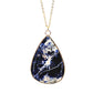 Collier en plaqué or et Sodalite . Pièce unique