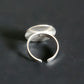 Bague Pastille en Argent ajustable, motif dentelle