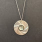 Collier Sautoir Patricia Argent serti d'une Nacre Grise