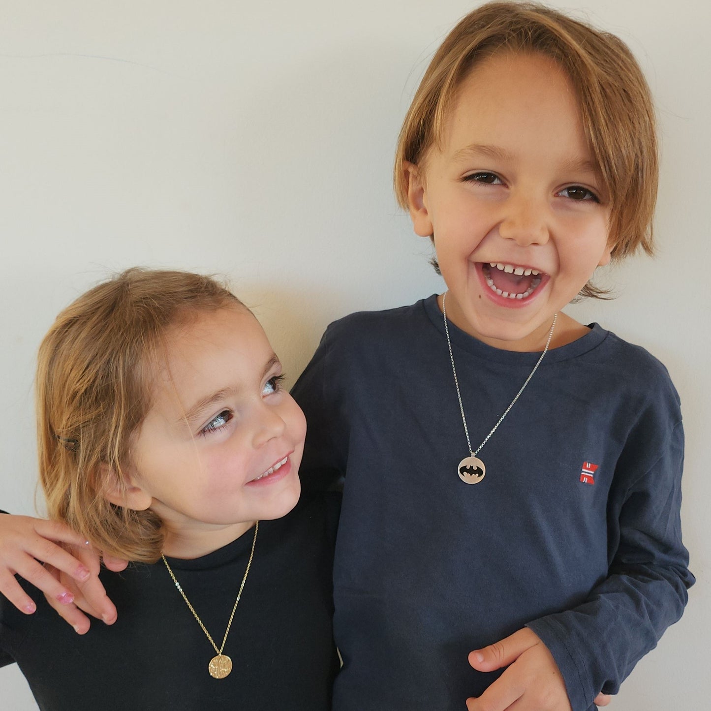 Collier Chauve-souris en Argent Massif et Onyx noir