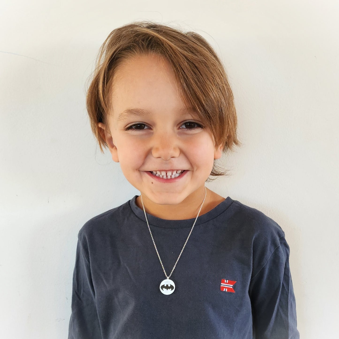 Collier Chauve-souris en Argent Massif et Onyx noir
