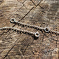 Collier en argent massif texturé et Émeraude naturelle