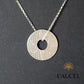 Collier en Argent Massif avec pendentif double face, motif dentelle