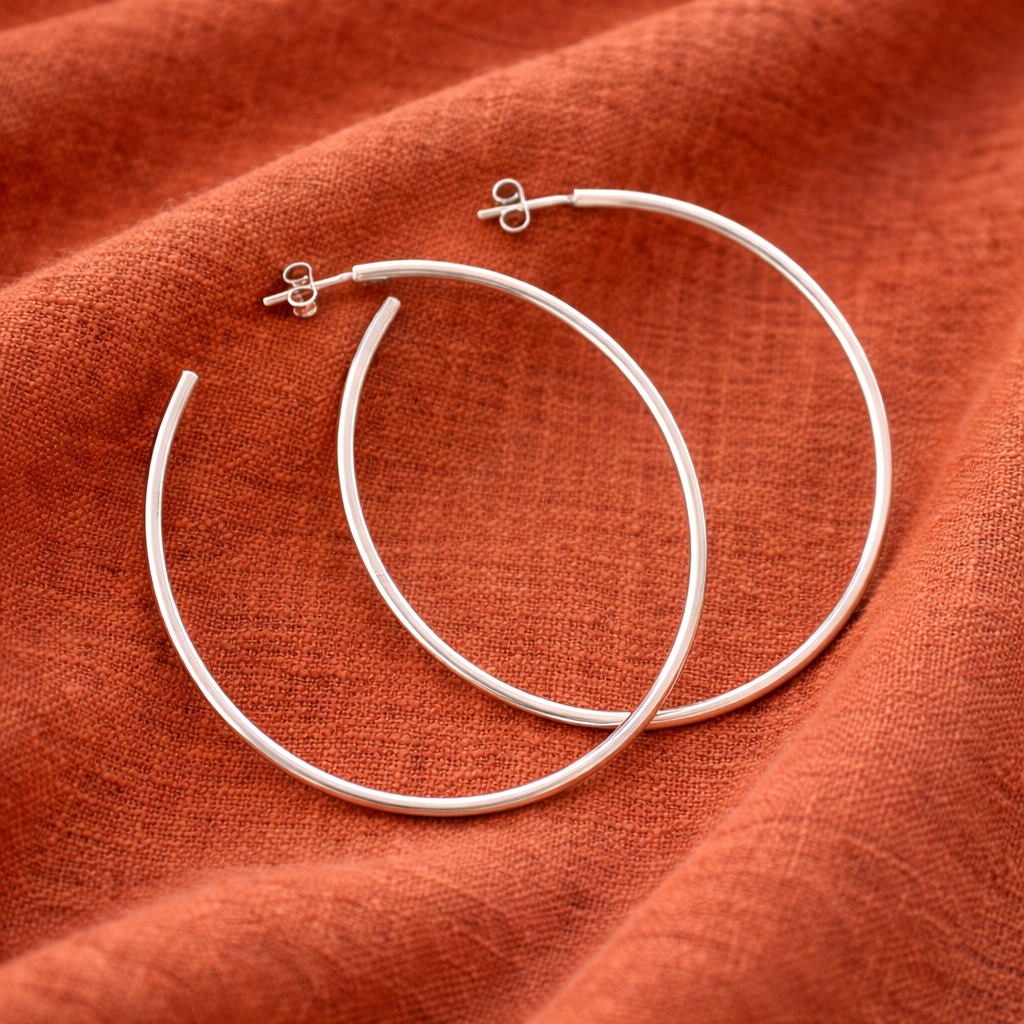 Grandes créoles en Argent