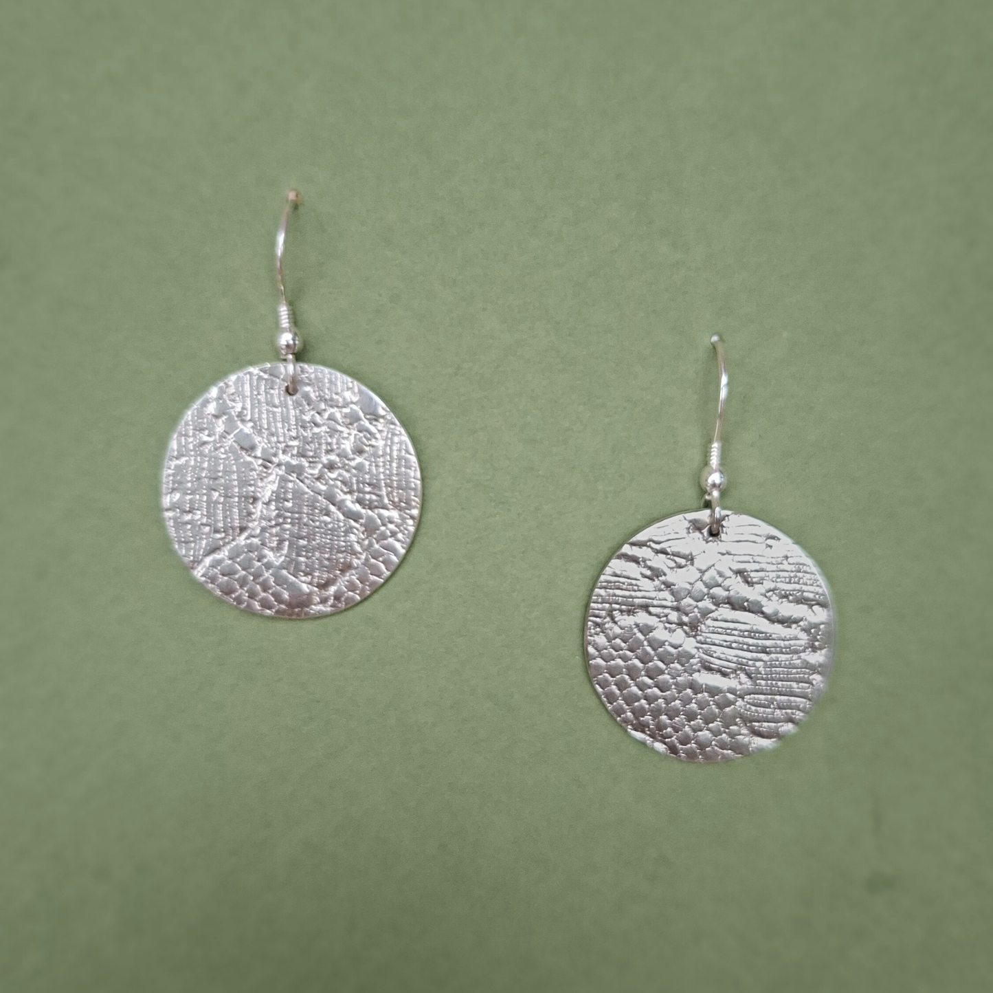 Boucles d'oreilles Pastille en Argent, dentelle