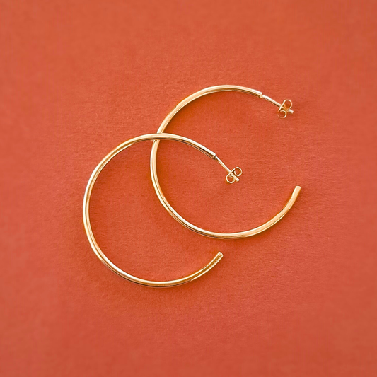 Boucles d'oreille créoles en Plaqué Or