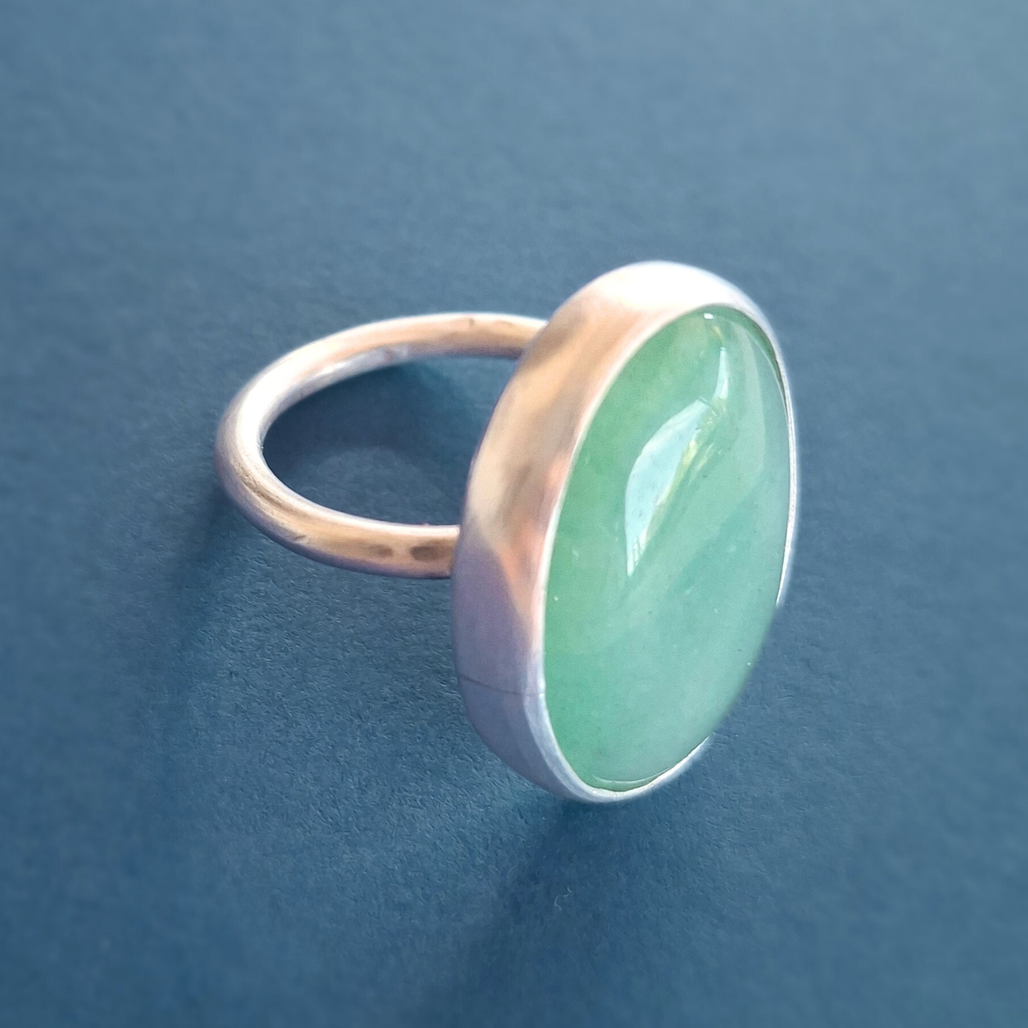 Bague en Argent Massif avec Aventurine