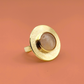 Bague Patricia en plaqué or sertie d'un Quartz rose