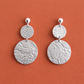 Boucles d'oreilles Double pastille en Argent