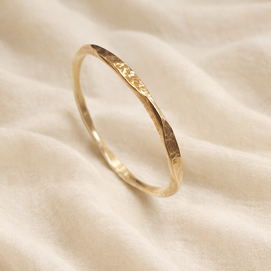 Bracelet Jonc Julie en laiton martelé