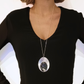 Collier sautoir solaire en Argent Massif et Agate. Pièce unique