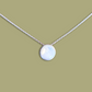 Collier Lili Argent serti d'une Nacre blanche