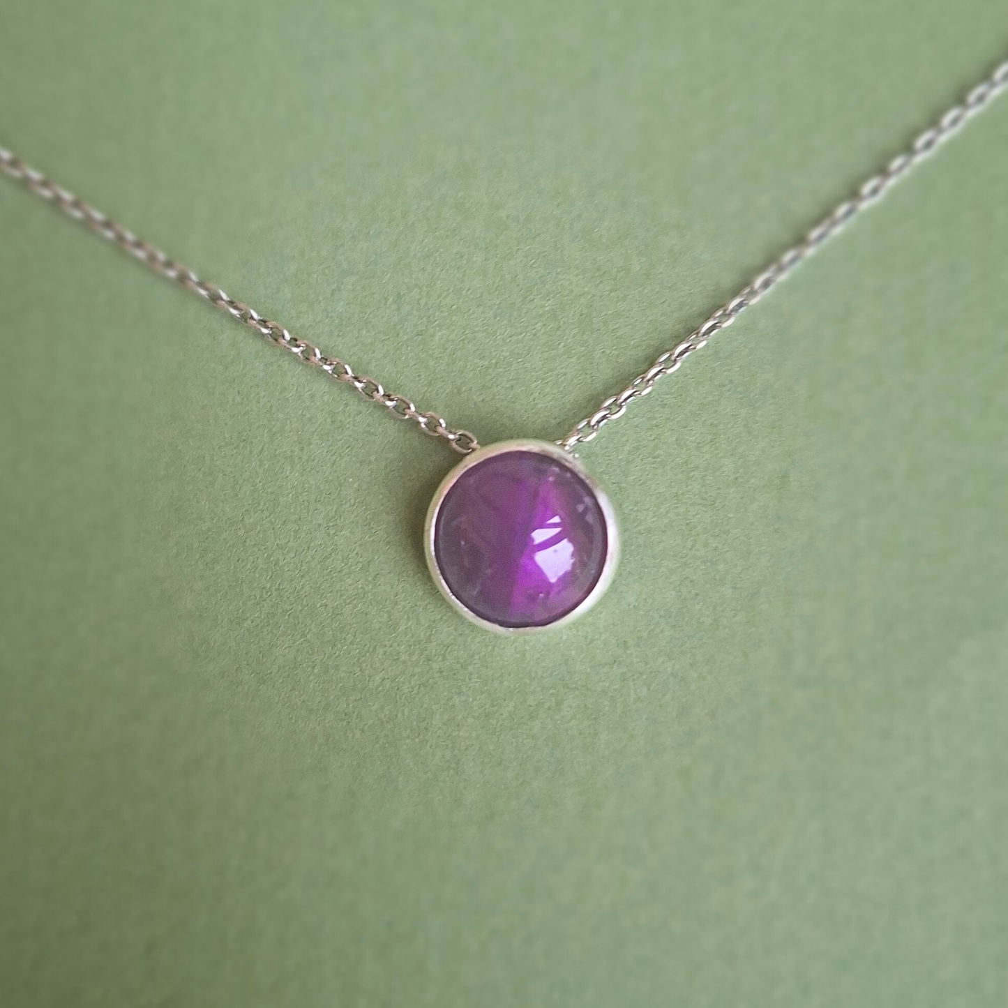 Collier Lili Argent serti d'une Améthyste