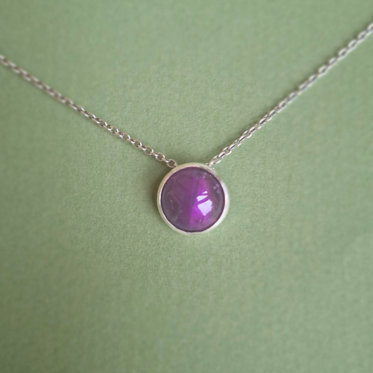Collier Lili Argent serti d'une Améthyste