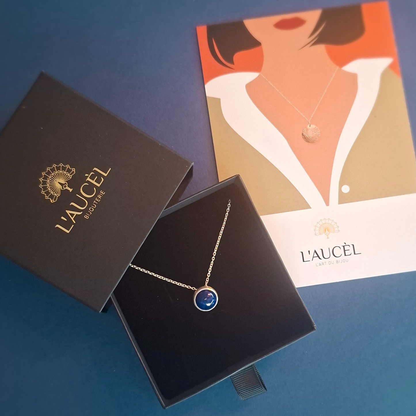 Collier Lili Argent serti d'une Lapis Lazuli