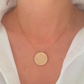 Collier Pastille en Plaqué Or, motif géométrique