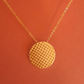Collier Pastille en Plaqué Or, motif géométrique