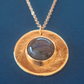 Collier Patricia plaqué or serti d'une Labradorite