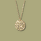 Collier Petite Pastille en Plaqué Or, motif dentelle