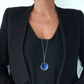 Collier en Argent Massif et Rubis sur Cyanite. Pièce unique