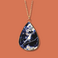 Collier en plaqué or et Sodalite . Pièce unique