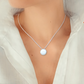 Collier Lili Argent serti d'une Nacre blanche