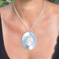 Collier en Argent Massif martelé et Nacre blanche