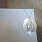 Collier en Argent Massif martelé et Nacre blanche