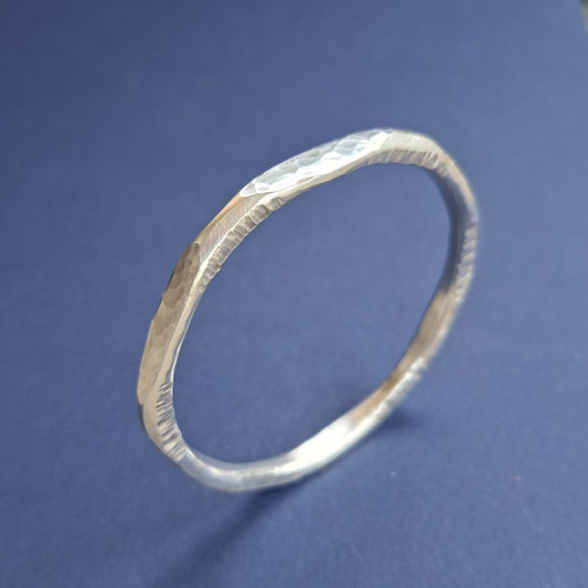 Bracelet Jonc Julie en Argent martelé