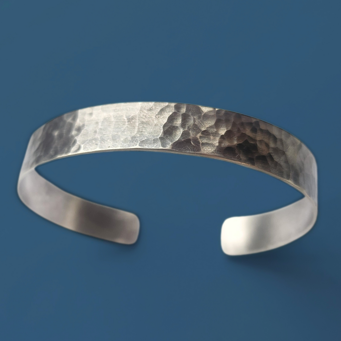 Bracelet Homme en Argent Massif vieilli, martelé