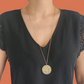 Collier Sautoir en Plaqué Or motif dentelle