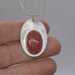 Collier solaire en Argent Massif et Rhodochrosite. Pièce unique
