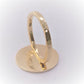 Bague Pastille en Plaqué Or, motif dentelle