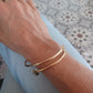 Bracelet Jonc ouvert en Plaqué Or