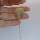 Bracelet médaille en Plaqué Or, motif dentelle