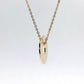 Collier en Plaqué Or avec pendentif double face, motif dentelle