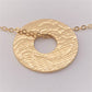 Collier en Plaqué Or avec pendentif double face, motif dentelle