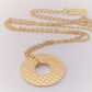 Collier en Plaqué Or avec pendentif double face, motif dentelle